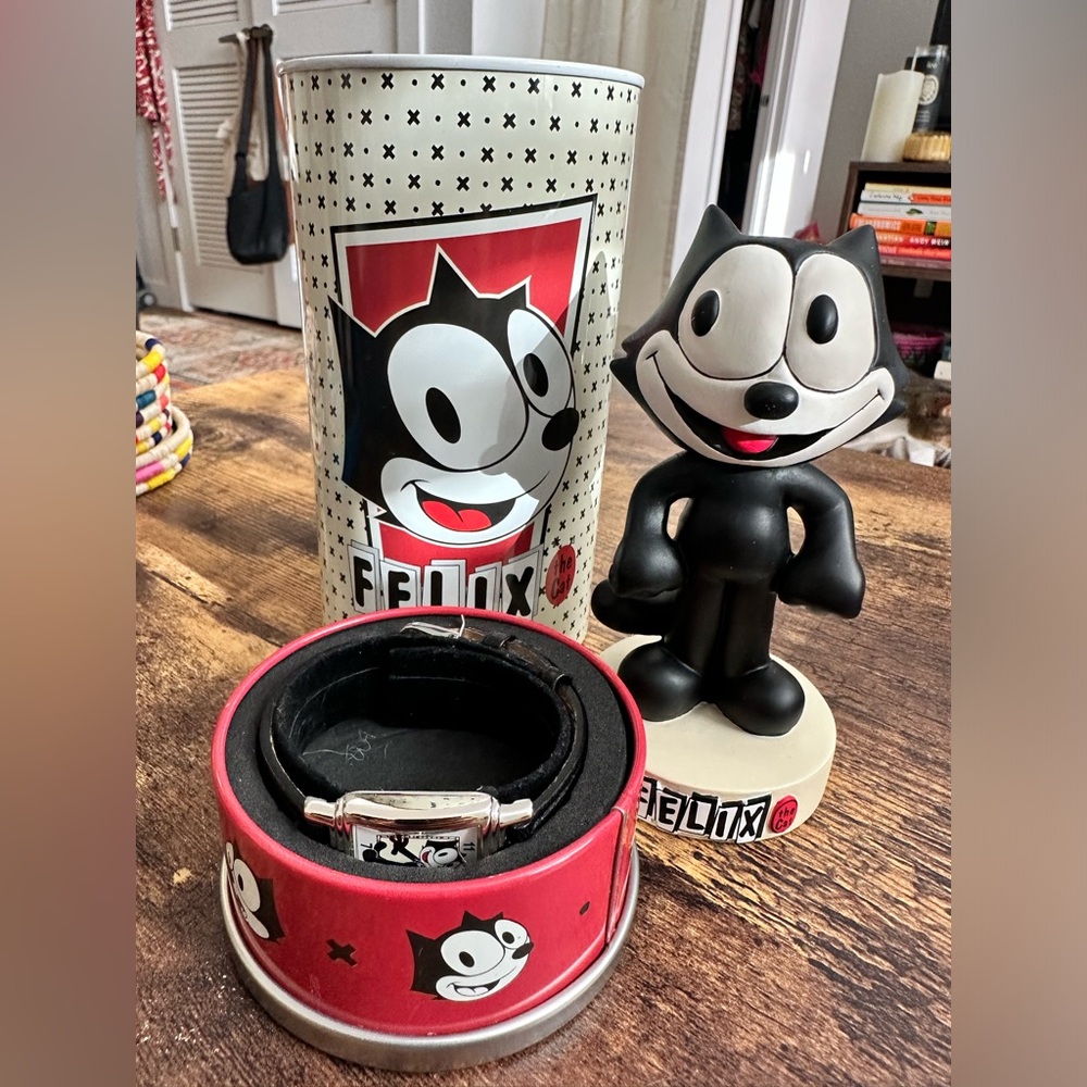 RARE Vintage Felix The Cat Watch and Bobblehead